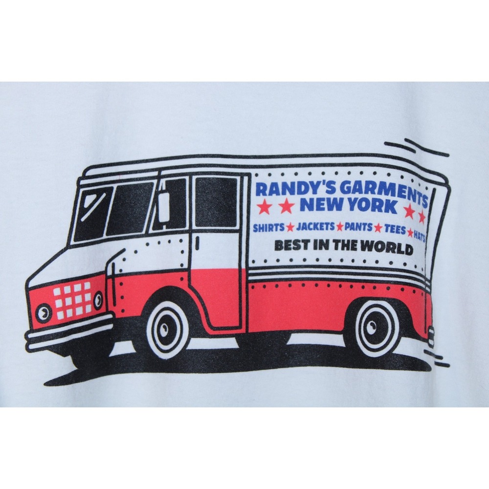 Randy's Garments Men's Small White Short Sleeve Crew Neck Box Truck T-Shirt - Picture 7 of 9